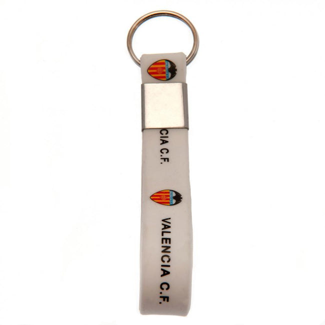 White - Front - Valencia CF Silicone Keyring