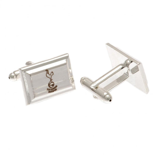 Silver - Front - Tottenham Hotspur FC Silver Plated Cufflinks