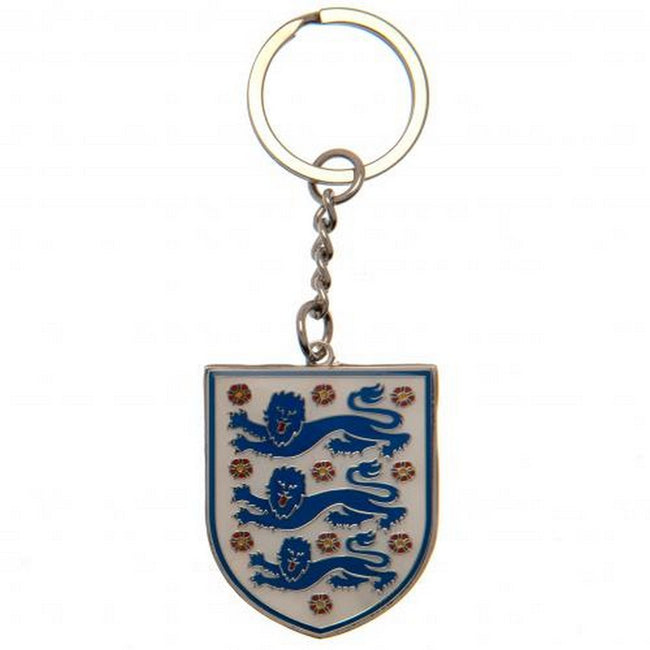 White-Blue - Front - England FA Metal Keyring