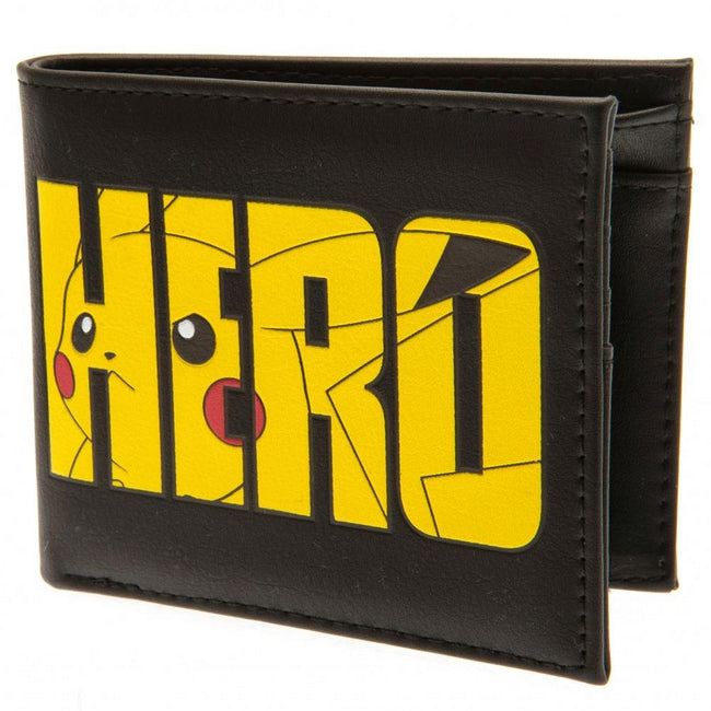 Black-Yellow - Front - Pokemon Hero Pikachu Wallet