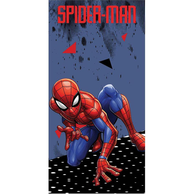 Blue-Red-Black - Front - Spider-Man Action Pose Beach Towel