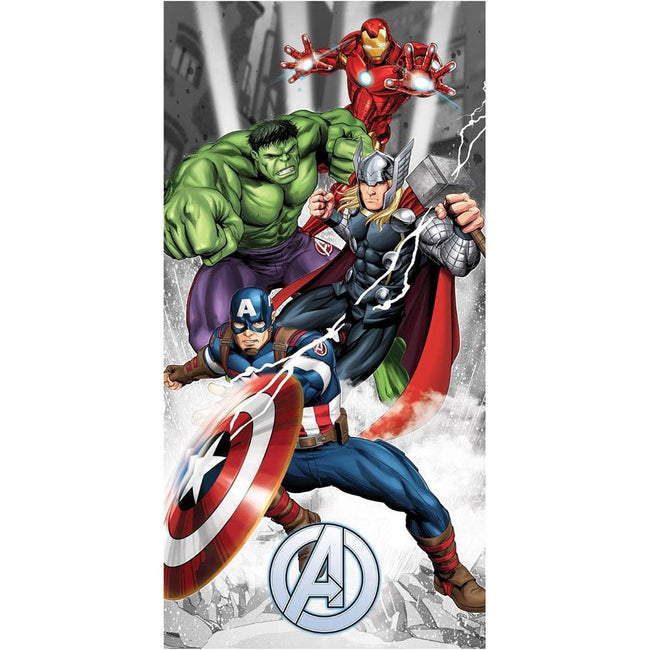 Multicolored - Front - Avengers Action Pose Beach Towel