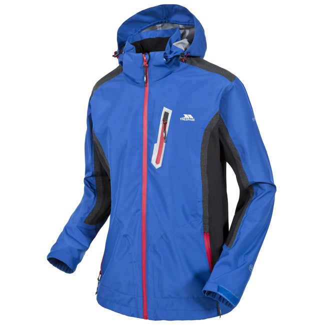 Electric Blue - Front - Trespass Mens Klaus Adjustable Waterproof Jacket