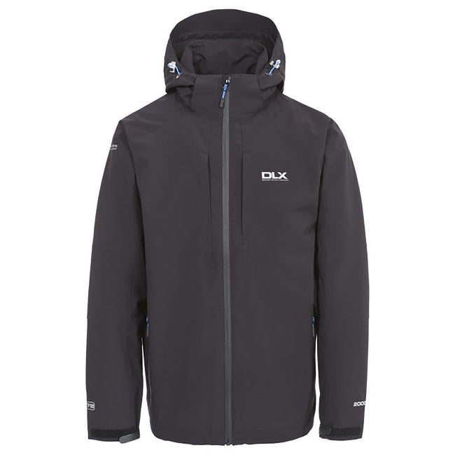 Black - Front - Trespass Mens Kumar Waterproof DLX Jacket