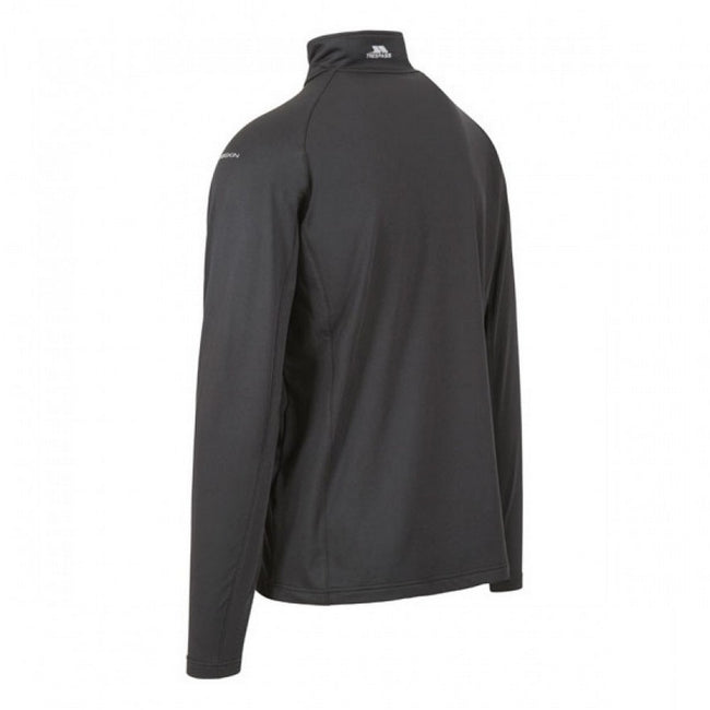 Black - Back - Trespass Mens Ferris Full Zip Active Top