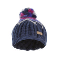 Navy - Purple Rain - Back - Trespass Childrens-Kids Ellery Bobble Hat