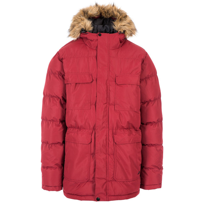 Merlot - Front - Trespass Mens Baldwin Padded Waterproof Jacket