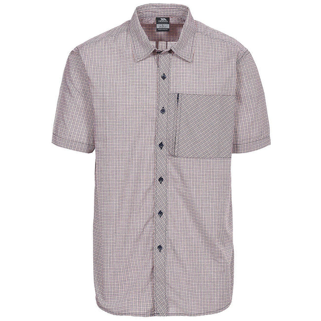 Red Check - Front - Trespass Mens Lansing Shirt