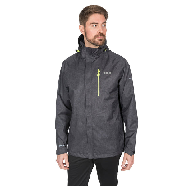 Black Marl - Side - Trespass Mens Dupree Waterproof Jacket