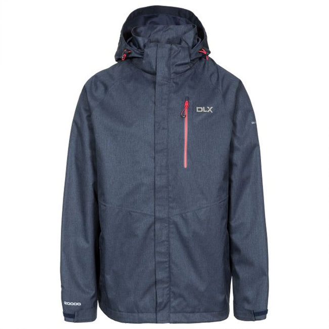 Navy Marl - Front - Trespass Mens Dupree Waterproof Jacket
