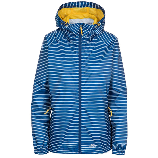 Blue Moon Stripe - Front - Trespass Womens-Ladies Indulge Waterproof Packaway Jacket