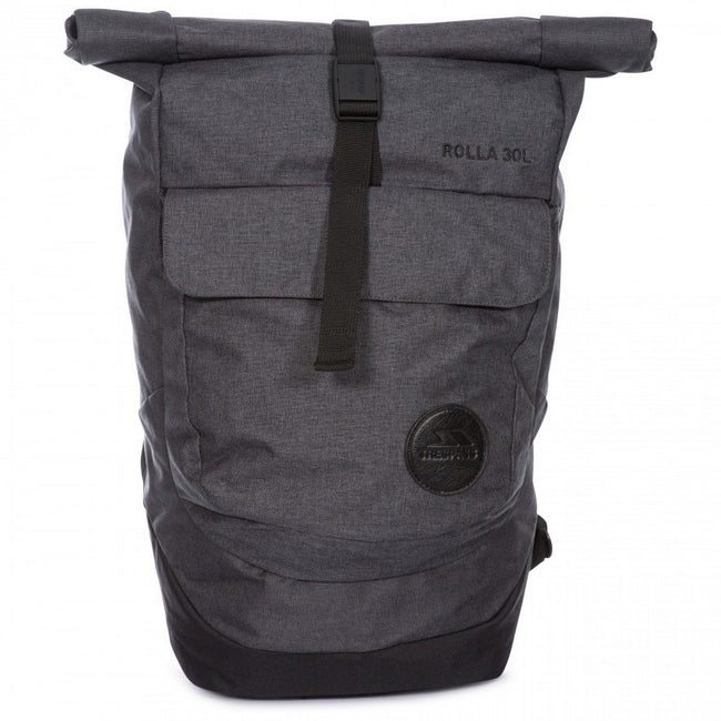 Dark Gray - Front - Trespass Rolla 30 Liter Rolltop Backpack