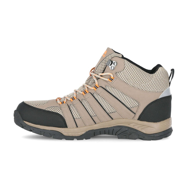 Beige - Side - Trespass Mens Hugh Mid Cut Boot