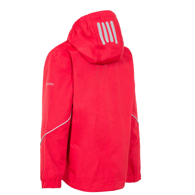 Red - Back - Trespass Childrens Boys Rapt Waterproof Jacket