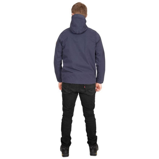 Navy - Side - Trespass Mens Corrigan Waterproof Jacket