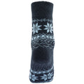 Navy - Side - Trespass Womens-Ladies Neele Knitted Boot Socks