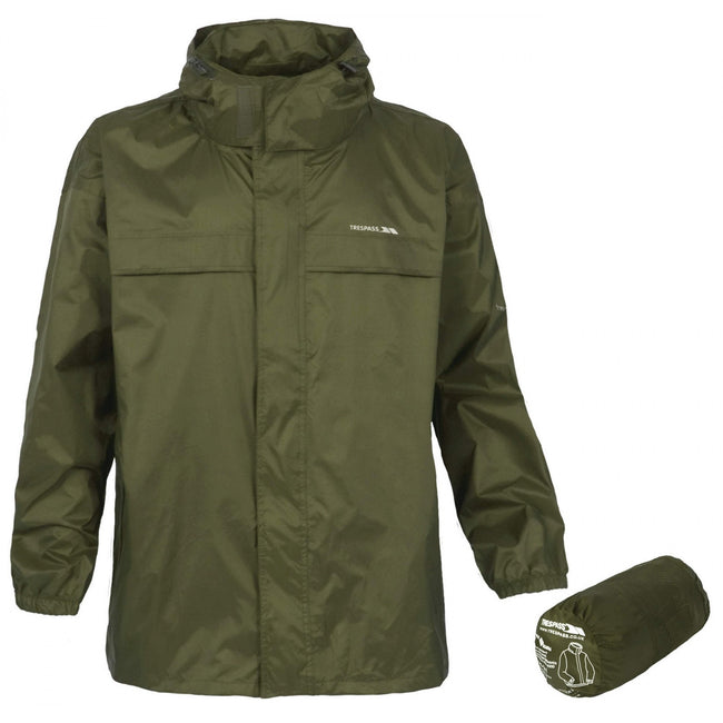 Fern - Front - Trespass Adults Unisex Packa Waterproof Packaway Jacket