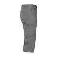 Stone Grey - Side - Projob Mens Pirate 3-4 Shorts