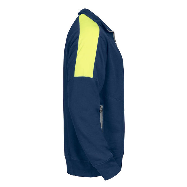Navy-Yellow - Back - Projob Mens Jacket