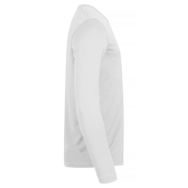White - Side - Clique Mens Basic Active Long-Sleeved T-Shirt