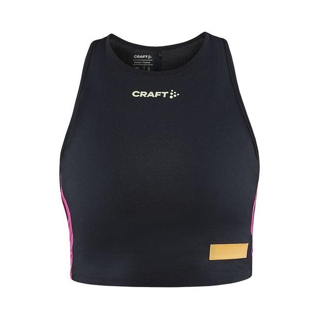 Black - Front - Craft Womens-Ladies Pro Hypervent Crop Top
