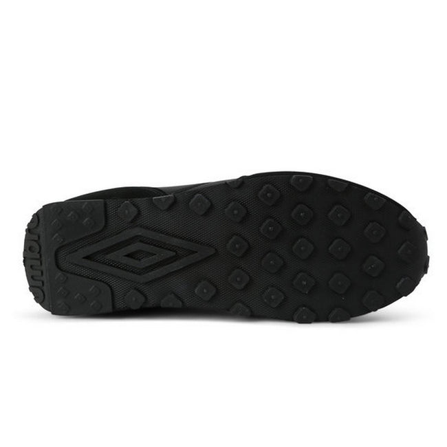 Black-White-High Rise Gray - Side - Umbro Mens Karts Suede Sneakers