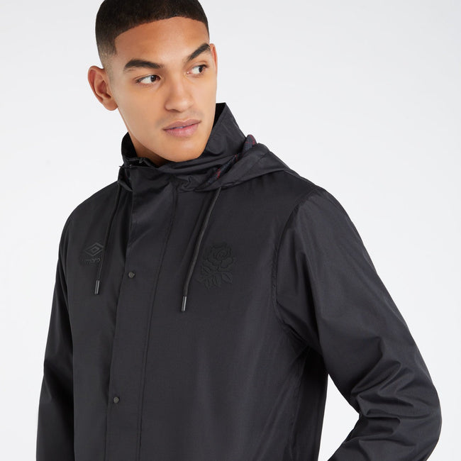 Black - Side - Umbro Mens Navigation England Rugby Jacket