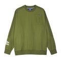 Bunker Green-Bright White - Front - Umbro Mens Concord Drill Sweatshirt
