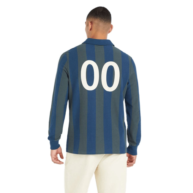Sea Moss-Moonlight - Back - Umbro Mens Stripe Long-Sleeved Jersey