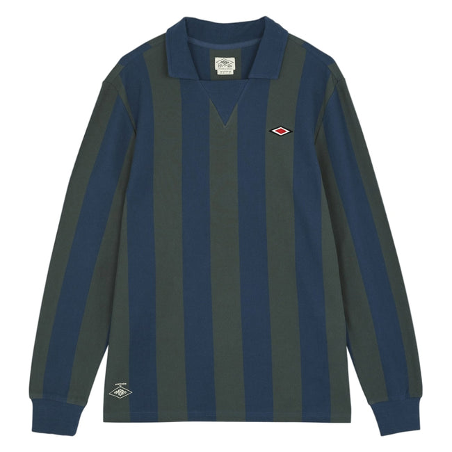 Sea Moss-Moonlight - Front - Umbro Mens Stripe Long-Sleeved Jersey