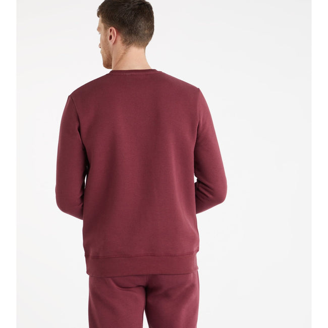 Merlot-White - Back - Umbro Mens Active Style Emblem Sweatshirt