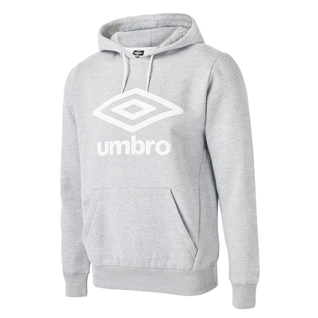 Grey Marl - Front - Umbro Mens Overhead Hoodie