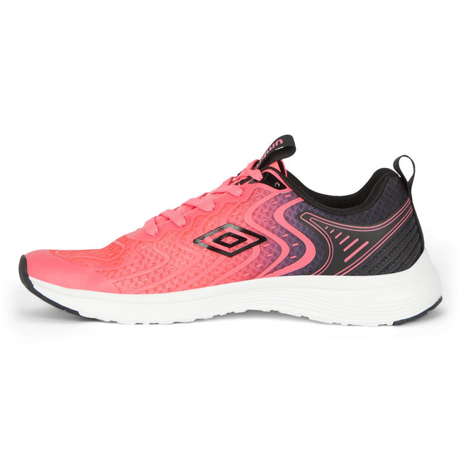 Pink-Black - Side - Umbro Mens Indigo Sneakers