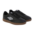 Black-White-Dark Gum - Front - Umbro Mens Regent Sneakers