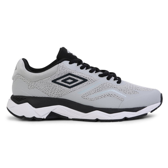 High Rise Gray-Black-White - Side - Umbro Mens Impulsa Sneakers