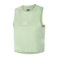 Seafoam-White - Front - Umbro Womens-Ladies Racerback Tank Top