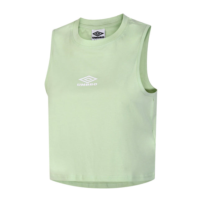 Seafoam-White - Front - Umbro Womens-Ladies Racerback Tank Top