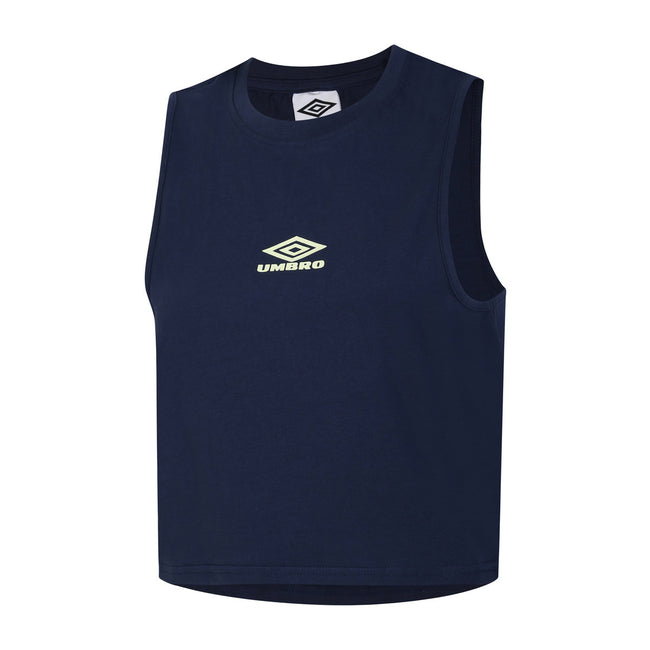 Indigo Mood-Seafoam - Front - Umbro Womens-Ladies Racerback Tank Top