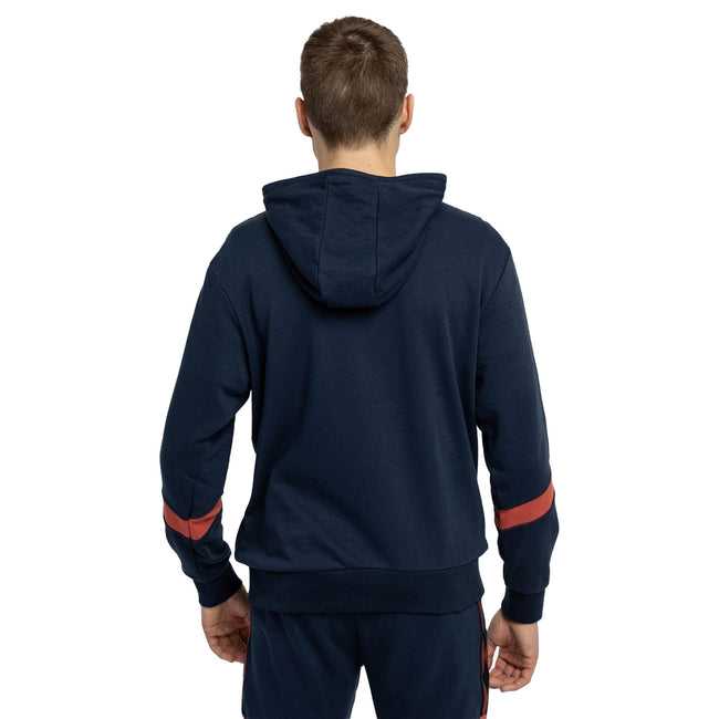 Indigo Mood-Hot Sauce - Back - Umbro Mens Diamond Half Zip Hoodie