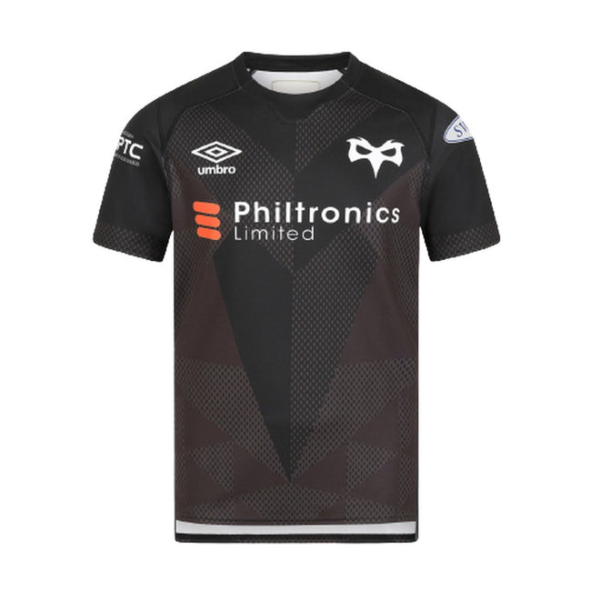 Black - Front - Osprey Womens-Ladies Umbro Home Jersey