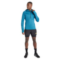 Coral Blue - Side - Umbro Mens Pro Elite Half Zip Training Hoodie