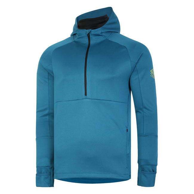 Coral Blue - Front - Umbro Mens Pro Elite Half Zip Training Hoodie