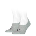 Middle Gray Melange - Front - Puma Mens Logo Trainer Socks (Pack Of 2)