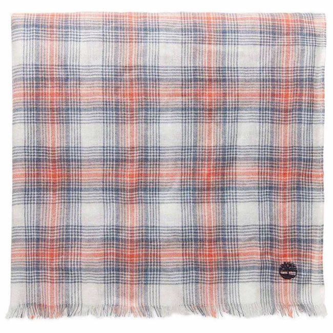 Red-Blue - Back - Timberland Mens Plaid Scarf