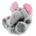 Gray - Front - Womens-Ladies Novelty Elephant Slippers